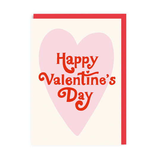 Retro heart Valentine's Day card