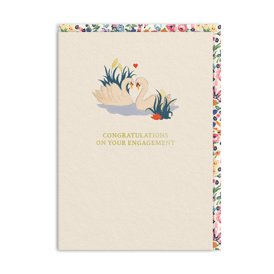 Cath Kidston swans engagement card
