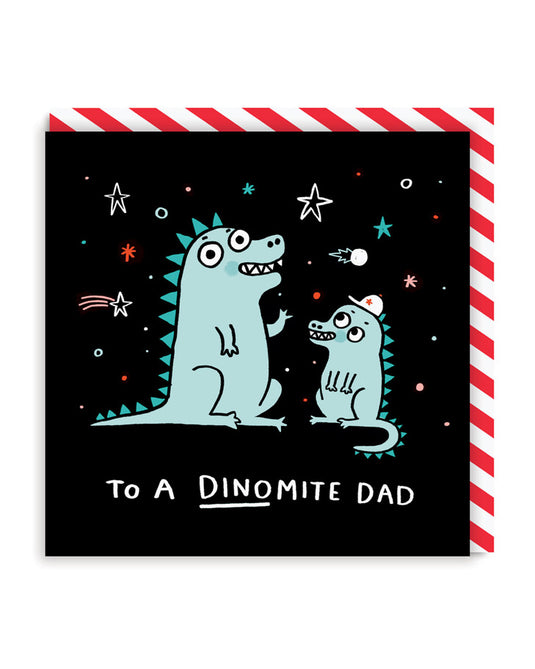 To a Dinomite Dad Father's Day card