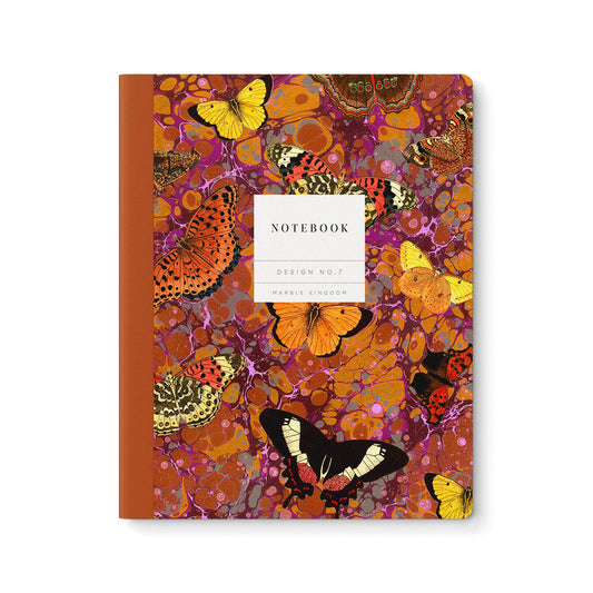 Marble Butterfly Pink exercise book