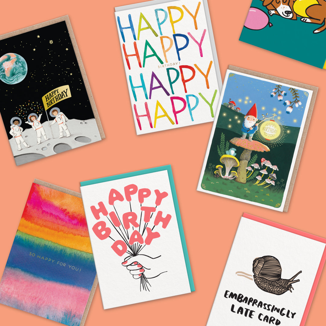 Illustrated birthday cards